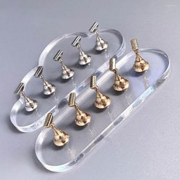 Nail Art Kits Display Stand Transparent Base Thick Acrylic Finger Support DIY Design Practical Holder Supplies