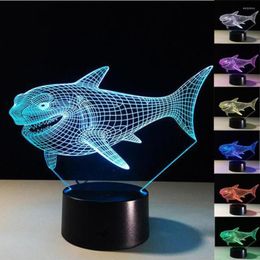 led panels series NZ - Table Lamps Animal Series Acrylic Panel Design 3D LED Night Light Illusion Desk Lamp Christmas Gift For Child Kids Home Decor
