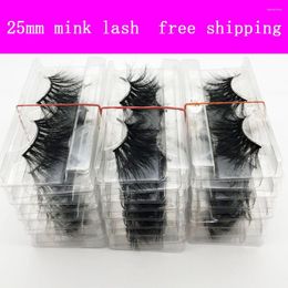 False Eyelashes Wholesale 10 Pairs /Lot 25mm 3D Mink Lashes No Packaging Full Strip Custom Box Makeup