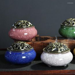 Fragrance Lamps Ceramic Incense Burners Portable Porcelain Censer Buddhism Holder Home Teahouse Yoga Studio Gift Decoration