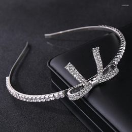 Hair Clips Silver Colour Rhinestone Wedding Women Ornaments Crystal Tiaras And Crowns Bow Knot Plate Diadems Bridal Hairbands Girls