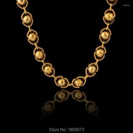 Chains Unique Design Gold Ball Link Chain Color Fashion Jewelry Women's Gift Trendy Collraes Necklaces