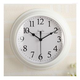 Wall Clocks Silent White Clock Bathroom Modern Waterproof Household Creative Office Kitchen Secret Stash Saat Home Decor