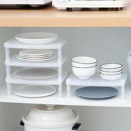 Hooks Stackable Dish Racks For Kitchen Supplies Cabinets Plastic Drain Dishes Storage Drainer
