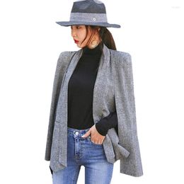 Women's Suits Women's & Blazers Spring Autumn Cloak Cape Blazer Women Poncho Coat Notch Lapel Split Long Sleeve Casual Clothes Suit