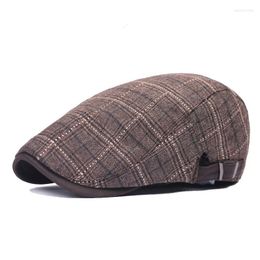 Berets Unisex Fashion Plaid Ivy Cap Men Women Sboy Caps Casual Golf Driving Flat Cabbie Casquette Hat Adjustable