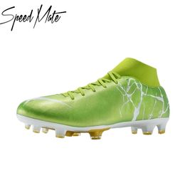 Dress Shoes 8 Colors Speedmate FG Soccer Top Quality Breathable Football Boot Adult High Ankle Outdoor Sport Training Cleats 220909