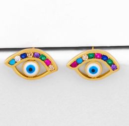 Jewellery Earrings Cubic Zirconia eye gold Colour CZ Crystal Ear Clips No Pierced earrings for women Jewellery dk456