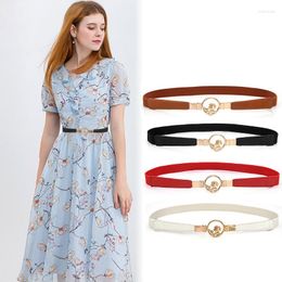 Belts Korean Women Belt Fashion Girls Dress Flower Buckle 2022 Brand Design High Quality UP Cinturones De Mujer