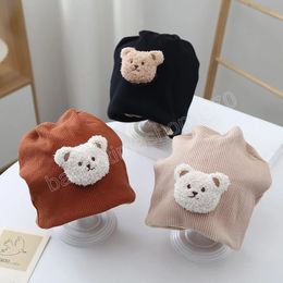 Soft Cartoon Bear Kids Beanie Hat Infant Toddler Children Hat Bonnet Gorras Cute Baby Boys Girls Cap