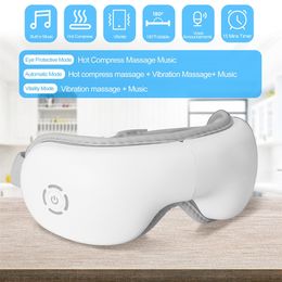 Eye Massager Electric Smart Music Foldable Vibration Heating Tired s Dark Circles Remove Care Massage Relaxation 220909