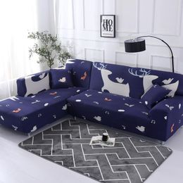 Chair Covers Musical Note Slipcover Floral Printing Stretch Elastic Sofa Cover Cotton Towel Slip-resistant For Living Room