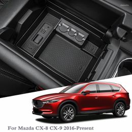 Car Organiser Styling Armrest Storage Box For CX-8 CX-9 2022-Present LHD Console Cover Auto Accessories