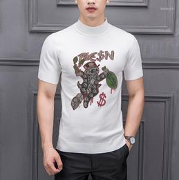 Men's Sweaters Fashion Brand Rhinestone Design Men's Sportswear