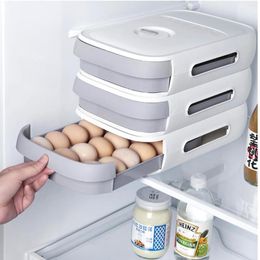 Storage Bottles Fridge Egg Holder Drawer Type Box Home Refrigerator Fresh Keeping Dumpling Space Saving Tray Kitchen Tools