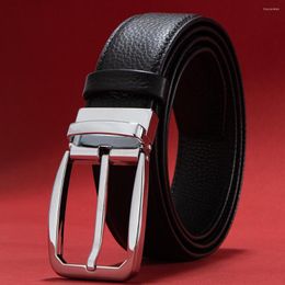 Belts Men Genuine Leather Belt For Jeans Pants Luxury Designer Male Fashion Strap Real Cowskin Cowboy Metal Pin Buckle