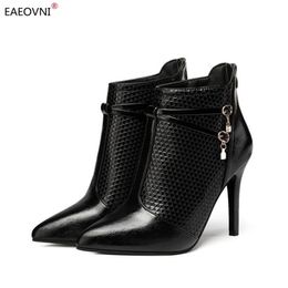 Boots Women 9.5cm High Heel Fashion 42 Large Foot Bare Outdoor Casual Thick Sole Winter Warm Cotton Shoes 220909