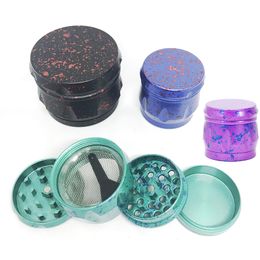 Metal Grinder Smoking Grinder Teeth Herbal 40mm Hand Grinders Drum Shape Purple Tobacco Crusher Herb 4 Layer Pretty Cigarette Mills