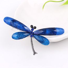 Brooches TODOX Brand Elegant Crystal Rhinestones Acrylic Dragonfly Pins Lovely Cute Insect Button Stunning Women Man Gifts