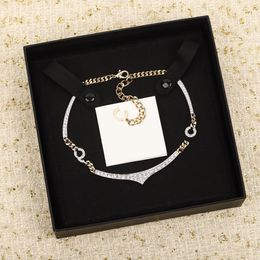 2022 Luxury quality Charm pendant necklace with diamond in two Colours plated have box stamp PS7506
