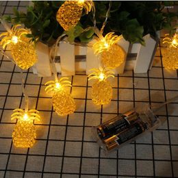 Strings 2022 1.2M 10 LED/4M 30 LED Solar Garland Light Solar/Battery Powered Pineapple String Lights For Home Party Christmas Tree