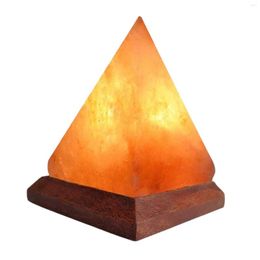 Table Lamps Portable Salt Lamp Color Changing USB Wooden Cord Night Light For Restaurant Bedroom Desk