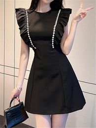 Casual Dresses French Vintage Elegant Party Boho A-Line For Women 2022 Summer Slim Sleeveless Business High Waist Vestidos Dress