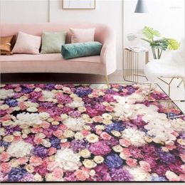 Carpets Rugs And For Home Living Room Modern 3D Flower Girl Carpet Bedroom Rug Nordic Decoration Baby Floor Mat