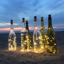 Strings 2M LED String Lights Garland Copper Wire Cork Fairy Wine Bottle For Valentine Wedding Decoration