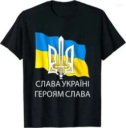 Men's T Shirts 2022 Men's Fashion T-Shirts Ukraine Flag Oversized Short Sleeve Tops 3D Printing Casual Shirt For Men Anime Sportswear