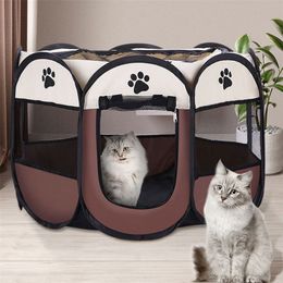 kennels pens Portable Outdoor Kennels Fences Foldable Dog Tent House Breathable Pet Playpen Cat Large Dog Cage Delivery Room Big Dogs House 220912