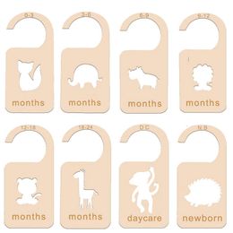 Baby Closet Dividers Infant Milestones Arts and Crafts Wooden Hanger Nursery Clothes Dividers Newborn Organiser