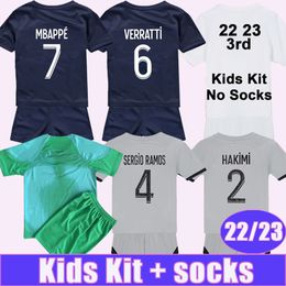 22 23 Mbappe Kids Kit Kit Fußballtrikot