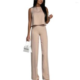 Women's Two Piece Pants 2Pcs/Set Shirt Set Stretchy Flare Leggings Solid Color Bow Knot Women Top For Dating