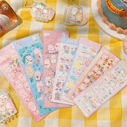 Gift Wrap Kawaii Cartoon Animals Rabbits Bear Stickers Confetti Laser BlingBling Scrapbook Decoration DIY Journal Diary Stationery