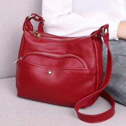 Evening Bags Genuine Leather Crossbody For Women Shoulder Bag Women's Luxury Handbags Designer Fashion Messenger Female Tote Purse