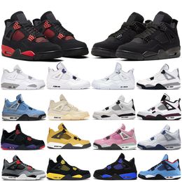 clear men cream Canada - 4s Mens Basketball Shoes Jumpman 4 Black Cat University Blue Military Black Bred Court Purple Sail Red Thunder Men Women Sports Trainers Sneakers