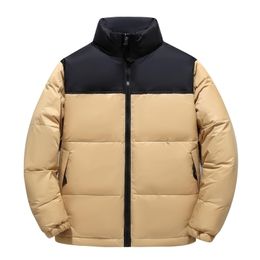 Mens Down Parkas Winter Down Jacket Man Spliced White Duck Down Warm Thick Stand Collar Full Sleeve Zipper Casual Sport Coats Male 220909