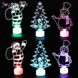 Christmas Decorations Home Decoration Colorful LED Lights tree Santa Claus Night light xmas navidad year kids Gifts Lamp 220912