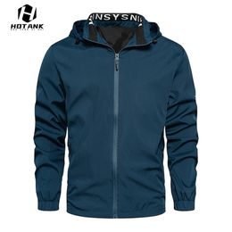 Mens Jackets Mens Autumn Jacket Thin Hooded Print Coats Outdoor Clothes Men Spring Casual Windproof Bomber Jackets Fashion Slim Outwear 220912