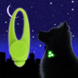 Dog Collars Pet LED Collar Light Silica Gel Glowing Pendant Tag Night Safety Lead Necklace Bright Decor For Puppy