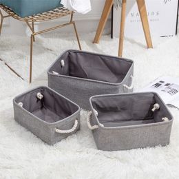 Storage Baskets Foldable Linen Clothes Basket Household Supplies Organizer Baby Toys Socks Clothes Books Gadgets Laundry Basket Organizer 220912