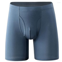 Underpants Long Boxer Shorts Panties Large Size Man Underwear Men Solid Comfortable Breathable High Quality Mens Boxers