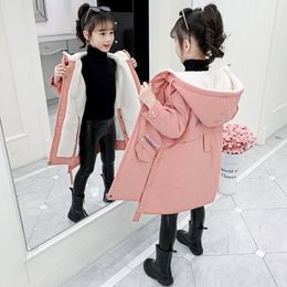 Jackets Girls Baby s Coat Jacket Outwear Cool Thicken Winter Plus Velvet Warm Cotton Fleece High Quality Children s Clothing 220912