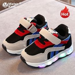 Sneakers Size 2130 Childrens Led Shoes Boys Girls Lighted Glowing for Kid Baby with Luminous Sole 220909