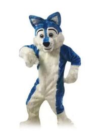 factory direct new Blue Husky Dog Mascot Costume Cartoon Wolf dog Character Clothes Christmas Halloween Party Fancy Dress