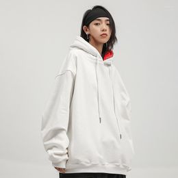 Men's Hoodies Hip Hop Luminous Chinese Style Print Sweatshirts Men Techwear Pullover Double Layer Hooded Harajuku Streetwear Hoody