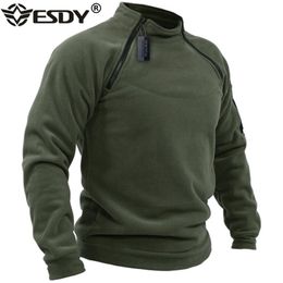 Men's Jackets US Tactical Outdoor Jacket Hunting Clothes Warm Zippers Fleece Pullover Man Windproof Spring Winter Coat Thermal Underwear 220912