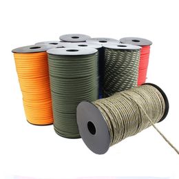 Climbing Ropes Military 550 Paracord Rope 100M 50M 7 Strand 4mm Parachute Cord Camping Accessories Outdoor Survival Gear DIY Bracelet Tent Line 220912