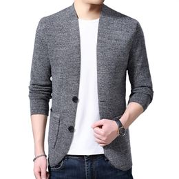 Mens Sweaters Sweater Cardigan Mens Wool Single Breasted Simple Solid Color Style Loose Knit Jacket Coat Asian Size M4XL 220912